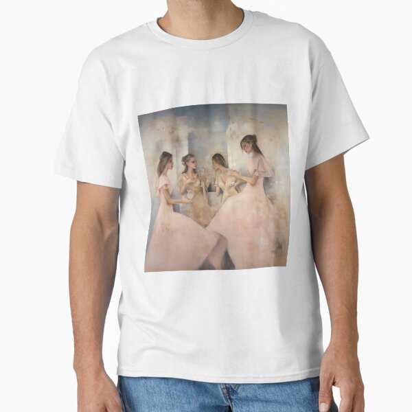 Coquette aesthetic vintage painting of girl friends Classic T-Shirt for Sale by CoquetteArt