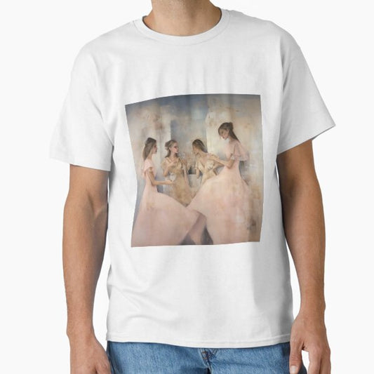Coquette aesthetic vintage painting of girl friends Classic T-Shirt for Sale by CoquetteArt