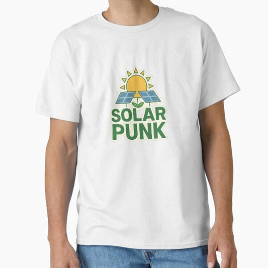 "Solarpunk Future Sticker – Eco-Friendly Green Tech Aesthetic for Sustainable Living" Classic T-Shirt for Sale by DJCApparel