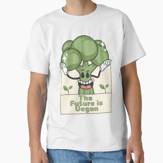 "The future is vegan. Illustration with broccoli" Classic T-Shirt for Sale by KristinaNEL