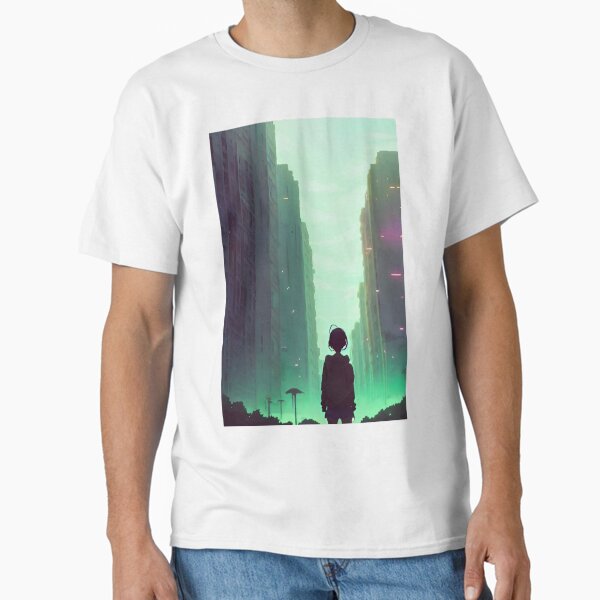 "Anime Girl in Streets Lofi Scenario Shadow Landscape" Classic T-Shirt for Sale by Trendy-Now