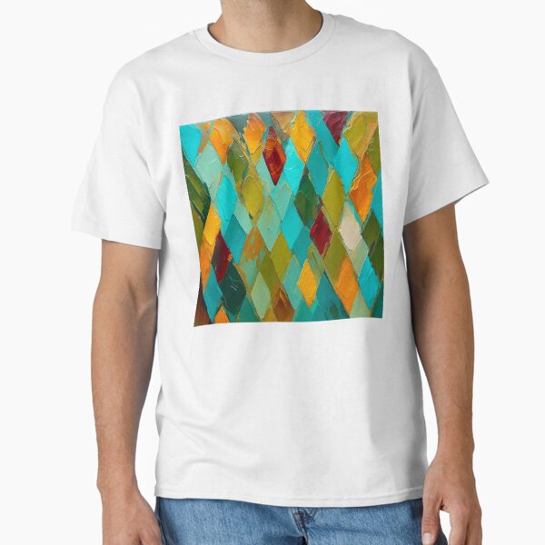 Multicolor Impasto Diamonds  Classic T-Shirt for Sale by WallsAlive