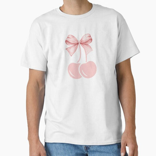 Coquette Cherries Coquette Lover Pink Bows  Classic T-Shirt for Sale by CCKimShop
