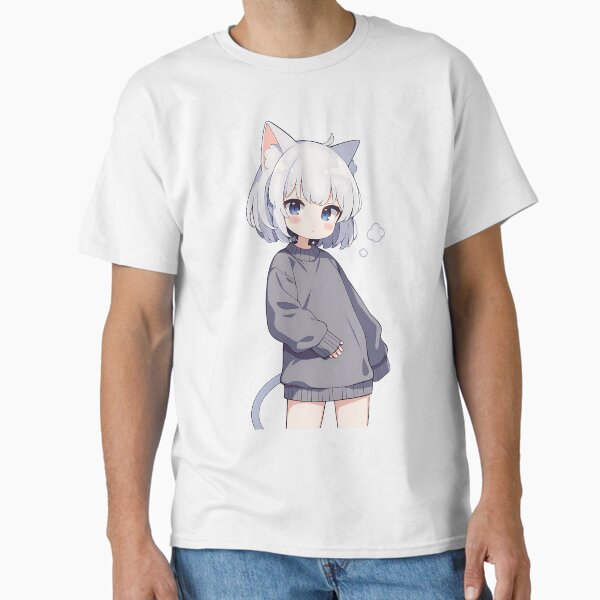 "Chibi Lofi Cat Vibes" Classic T-Shirt for Sale by bapupa