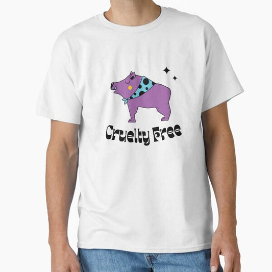 "Quirky Cruelty Free Pig: Sustainable Lifestyle Design" Classic T-Shirt for Sale by MrLamoose