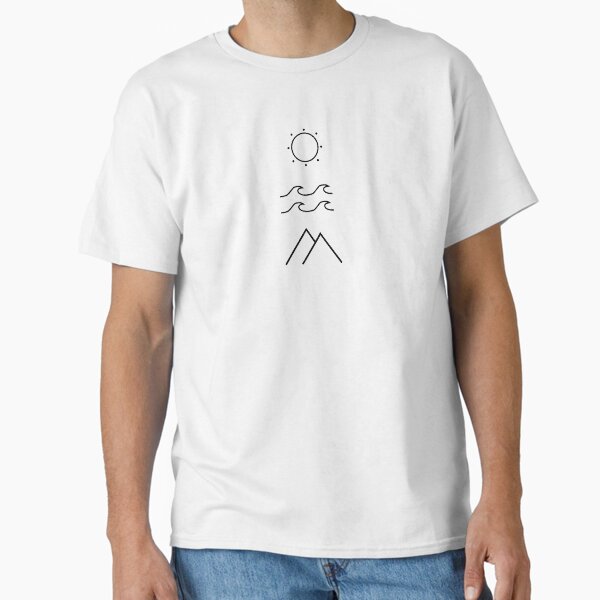 Sun Waves Mountains Classic T-Shirt for Sale by Lil-Salt