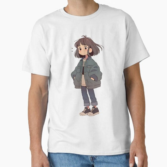 "Relaxing Lofi Girl" Classic T-Shirt for Sale by bapupa
