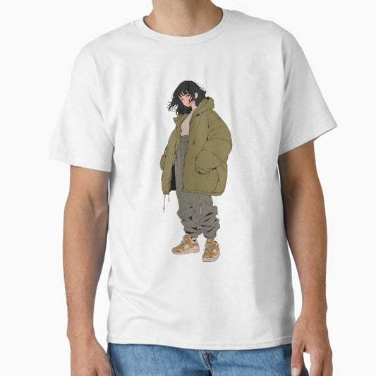 "Rainy Day Cozy Lofi Girl" Classic T-Shirt for Sale by bapupa