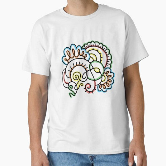 Abstraction Doodle Composition bouquet Classic T-Shirt for Sale by alina-k-design