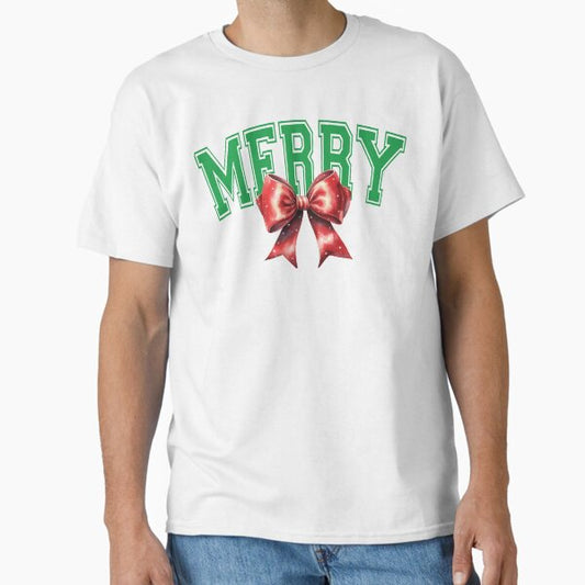 Merry Coquette Bow Classic T-Shirt for Sale by kjanedesigns
