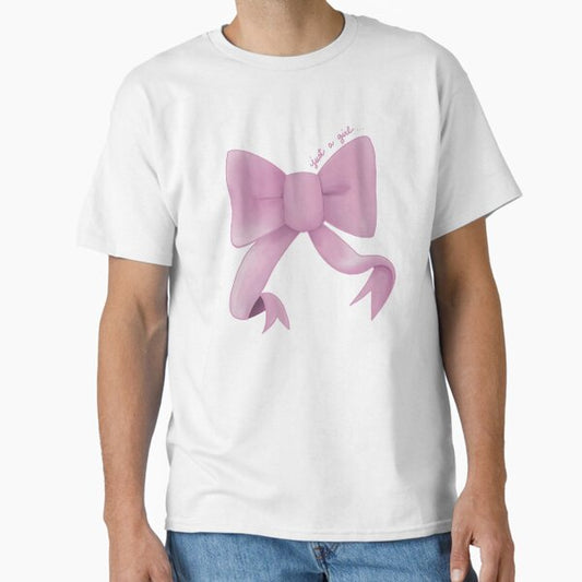 Coquette, pink bow, hand drawn pink coquette bow  Classic T-Shirt for Sale by Scardoodles