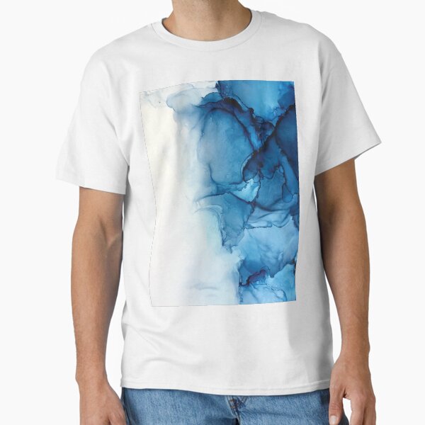Blue Tides - Alcohol Ink Painting Classic T-Shirt for Sale by LSchulz19