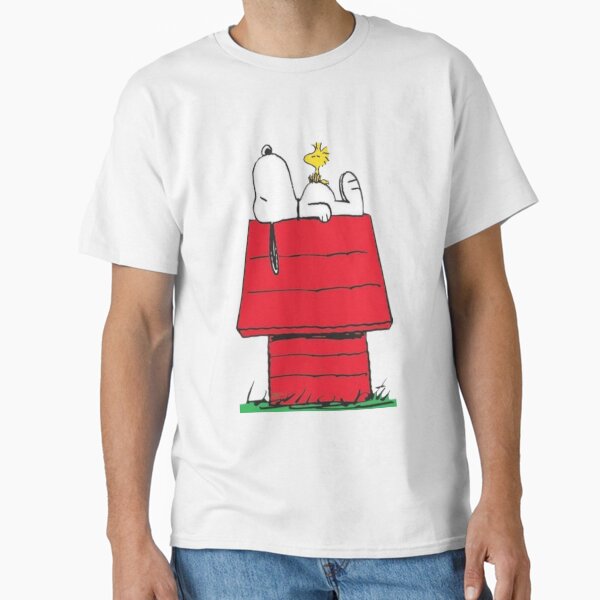 "Snoopy & Woodstock – Chill on the Doghouse Roof" Classic T-Shirt for Sale by moroingo
