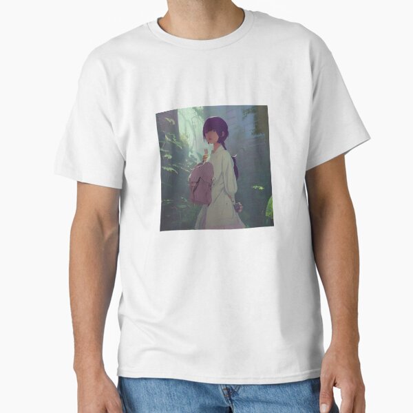 "Aesthetic Lofi Anime Illustration with Girl ‘Girl with Backpack’" Classic T-Shirt for Sale by AVBDesigns20