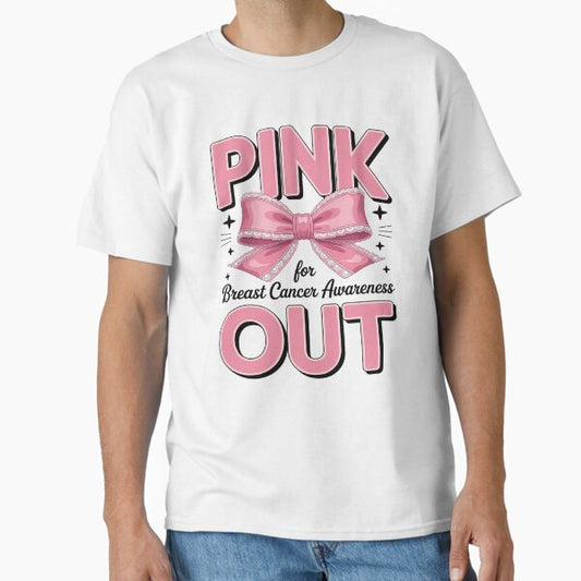 Coquette Bow Pink Out Football Classic T-Shirt for Sale by procionartss