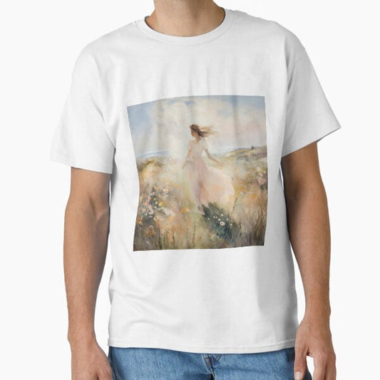 Coquette aesthetic vintage painting of a bucolic scene Classic T-Shirt for Sale by CoquetteArt