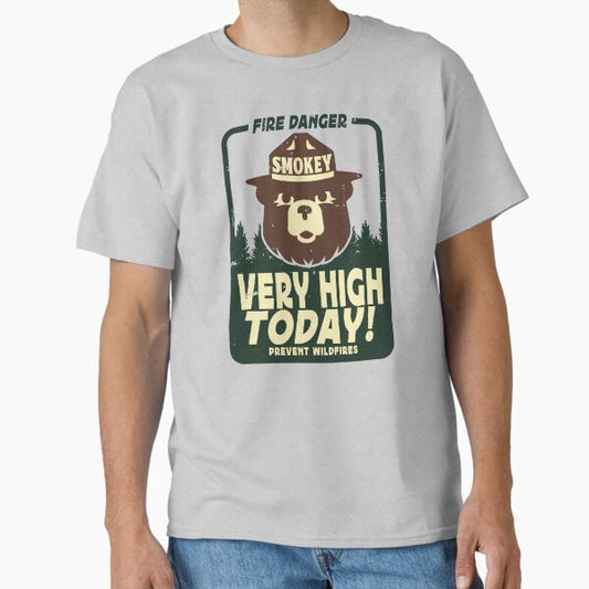 FIRE DANGER SMOKEY BEAR Classic T-Shirt for Sale by TonySpencer