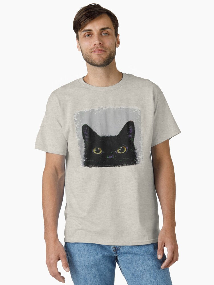 Black Cat Classic T-shirt | Trendy Graphic Tee | Casual Unisex T-shirt