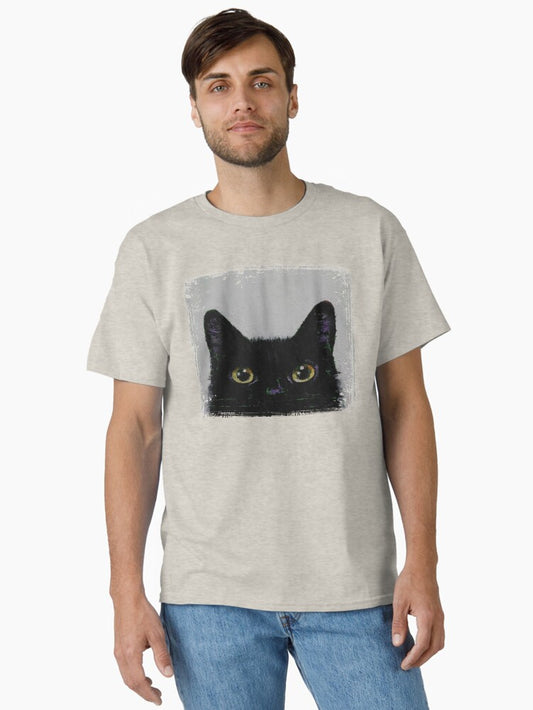 Black Cat Classic T-shirt | Trendy Graphic Tee | Casual Unisex T-shirt