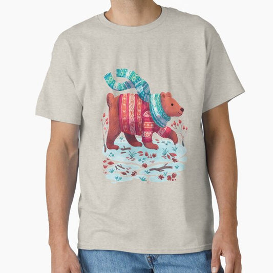 Bear walking through the snow  Classic T-Shirt for Sale by michelledraws