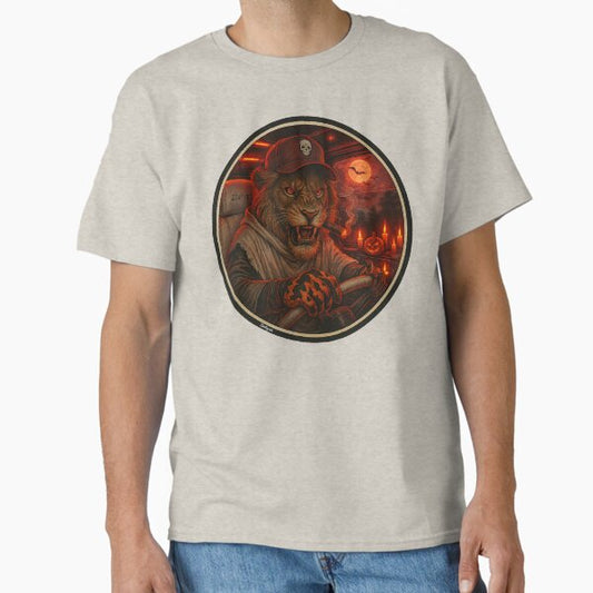 "18-Wheeler – Lion Trucker Halloween Night" Classic T-Shirt for Sale by WiecharD