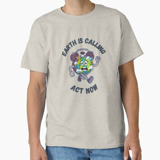 "Save Earth Clock Design - Climate Change Action" Classic T-Shirt for Sale by MomentumCloset