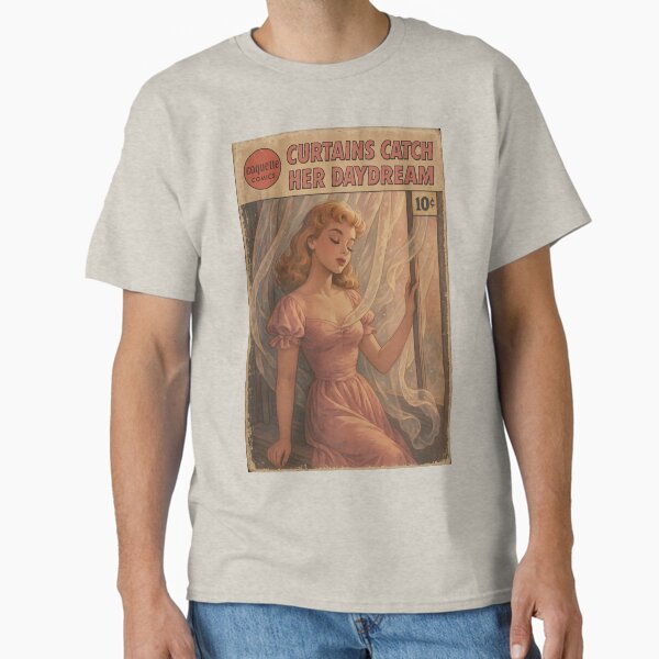Dreamy Coquette: Curtains Catch Her Daydream Classic T-Shirt for Sale by bapupa