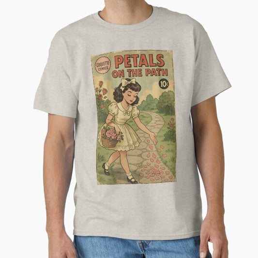 Delicate Coquette Aesthetic: Petals on the Path Classic T-Shirt for Sale by bapupa