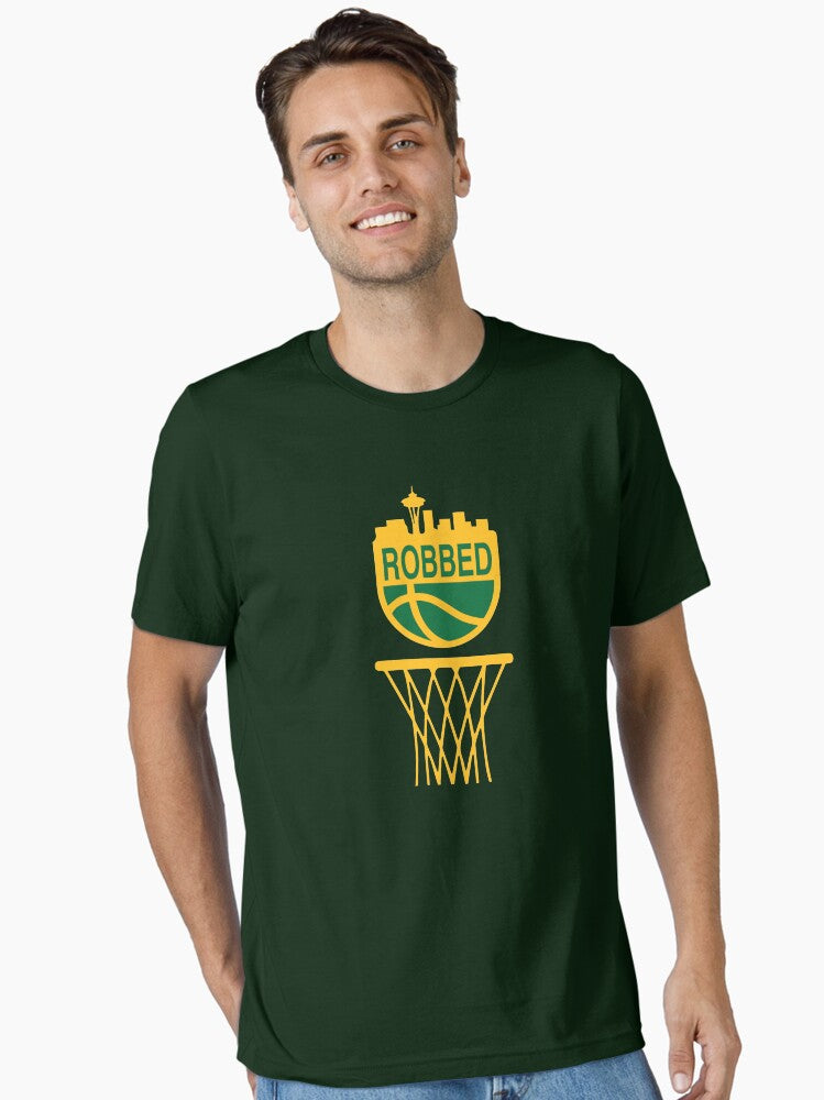 Seattle Basketball Robbed Essential T-shirt | Trendy Graphic Tee | Casual Unisex T-shirt