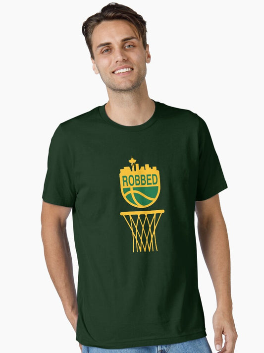 Seattle Basketball Robbed Essential T-shirt | Trendy Graphic Tee | Casual Unisex T-shirt
