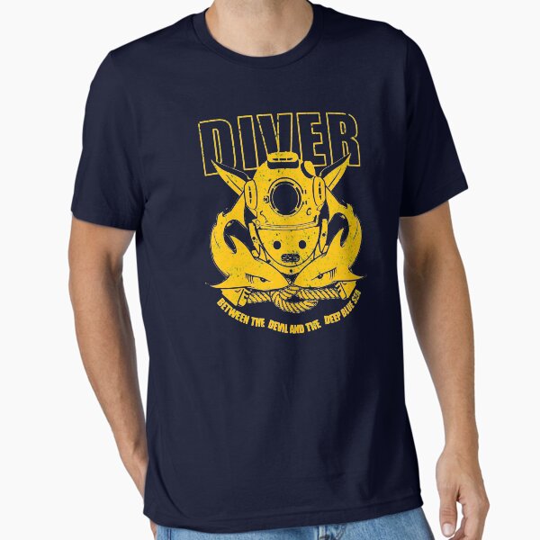 Blue and Gold Diver (Distressed) Essential T-Shirt for Sale by StrongVlad