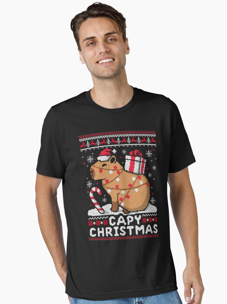 Capy Ugly Christmas Essential TShirt T-Shirt | Cute Festive Style | Great For Christmas Season