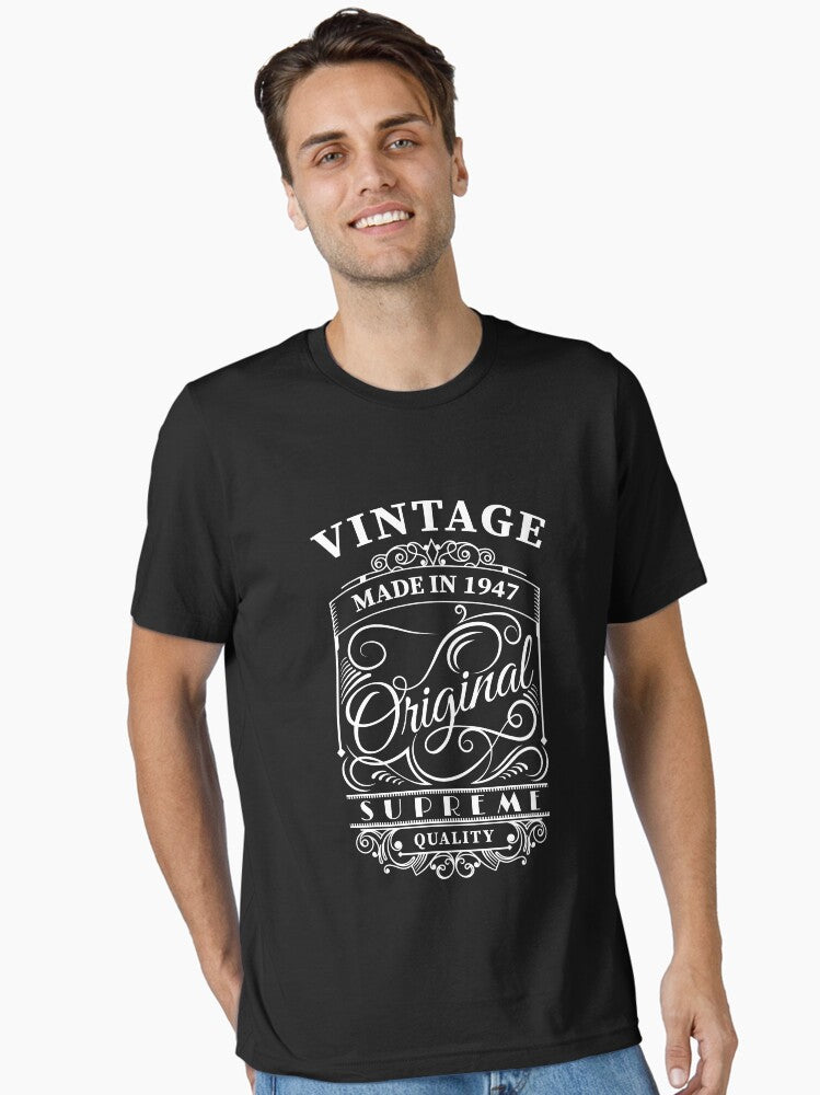 Vintage Made In 1947 Original Supreme Quality Essential T-Shirt T-Shirt | High-Quality Print | Must-Have Style