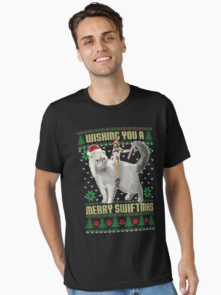 Ugly Merry Christmas Sweater Wishing You Have A Merry Swiftmas Essential TShirt T-Shirt | Premium Graphic | Top Pick For Gifting