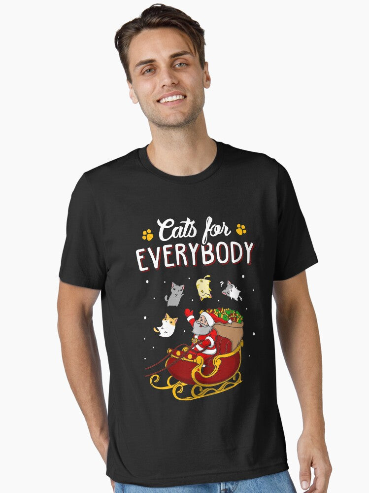 Cats For Everybody Funny Ugly Christmas Sweatshirt Essential TShirt Sweatshirt | Seasonal Must-Have | Perfect Holiday Gift