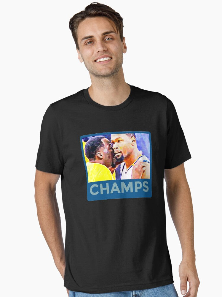 Kevin Durant Draymond Green Warriors Champs Essential T-shirt | Trendy Graphic Tee | Casual Unisex T-shirt