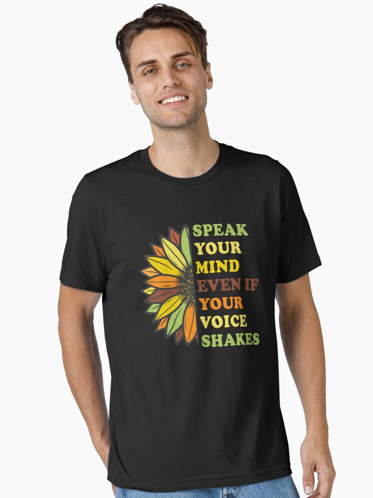 Speak Your Mind Even If Your Voice Shakes RBG Feminist Quote Essential T-Shirt T-Shirt | High-Quality Print | Trending Now