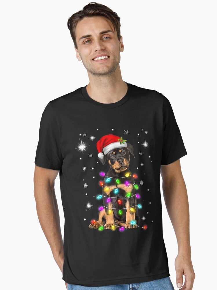 Christmas With Rottweiler Dog Essential TShirt T-Shirt | Vintage Christmas Look | Trending Festive Apparel