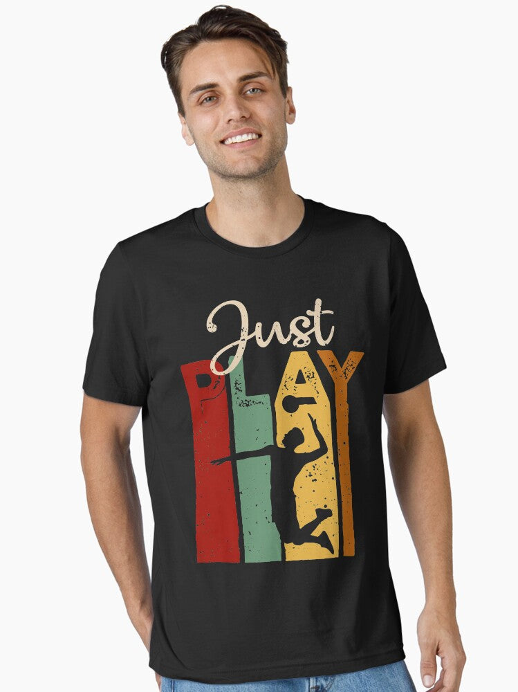 Just Play Voleyball Vintage T-shirt Gift Essential T-shirt | Trendy Graphic Tee | Casual Unisex T-shirt