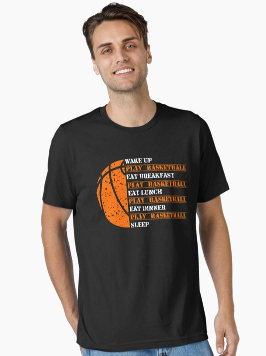 Perfect Basketball Day - Eatsleeppaly Basketballrepeat Essential T-shirt | Premium Basketball Jersey | Fan Edition Apparel