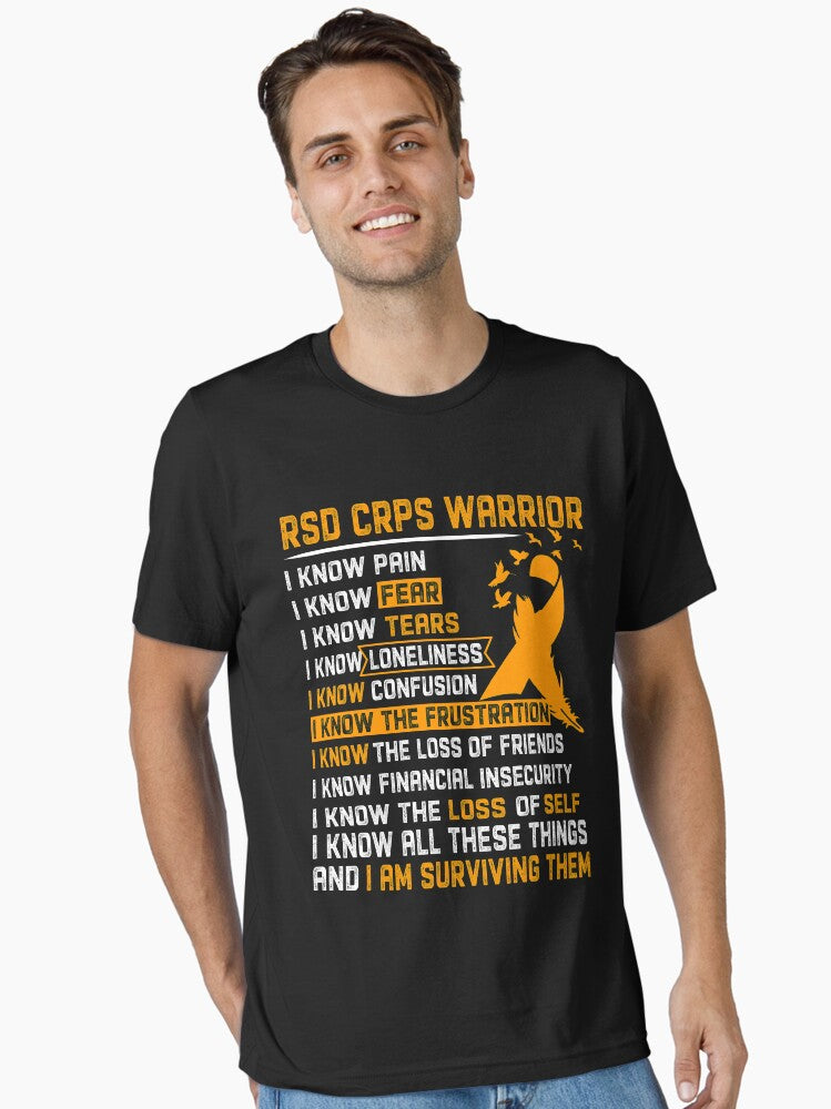 I Am Rsd Crps Warrior I Know All These Things And I Am Surviving Them Essential T-shirt | Premium Basketball Jersey | Fan Edition Apparel
