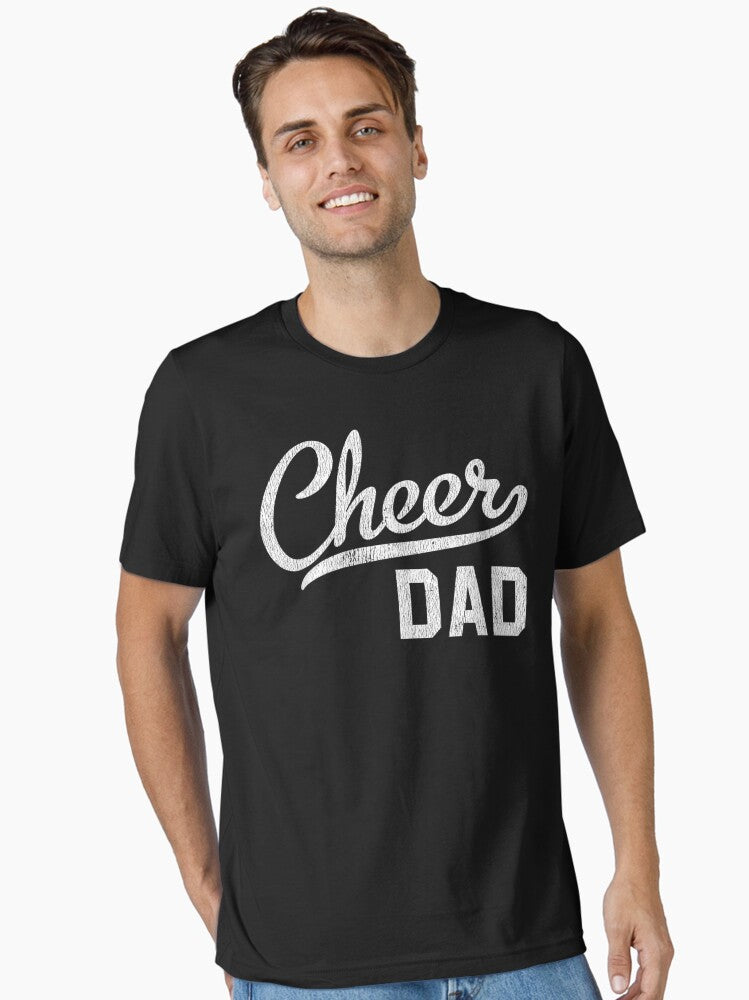 Cheer Dad Proud Cheerleading Dad Gift Essential T-shirt | Trendy Graphic Tee | Casual Unisex T-shirt