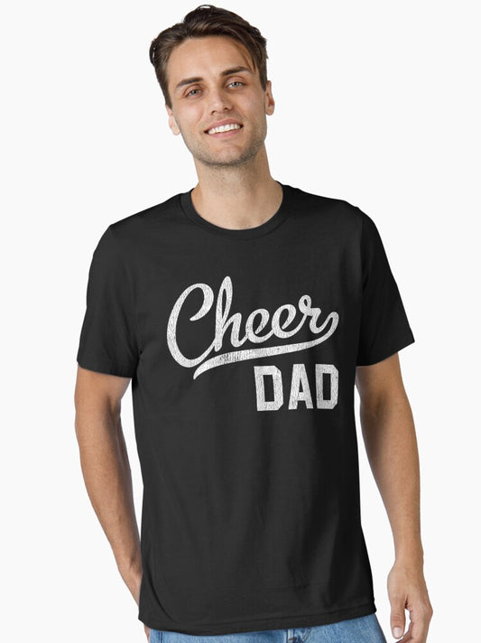 Cheer Dad Proud Cheerleading Dad Gift Essential T-shirt | Trendy Graphic Tee | Casual Unisex T-shirt