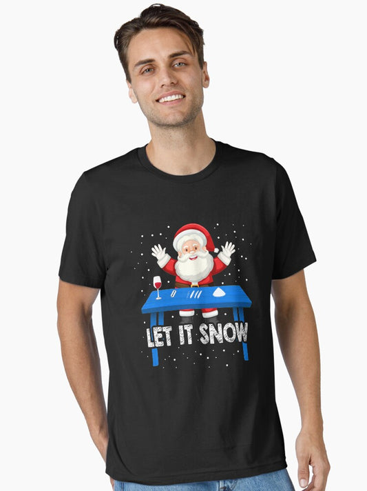 Let It Snow Santa Cocaine Christmas Essential TShirt T-Shirt | Vintage Christmas Look | Limited Christmas Style