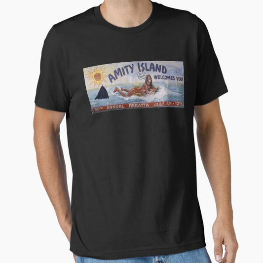 "Welcome To Amity Island" Essential T-Shirt for Sale by myronmhouse