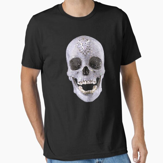 For The Love Of God Hirst Skull Art Lover Gift t shirt Essential T-Shirt for Sale by Johannesart
