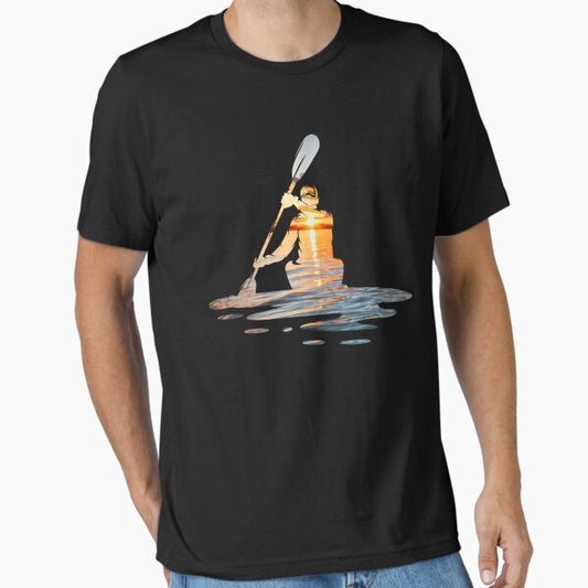 Kayaking Silhouette Kayak Kayaker  Essential T-Shirt for Sale by LikesConnie