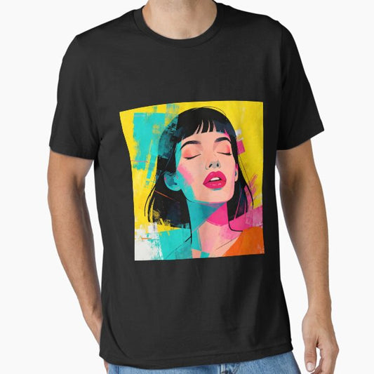 Vibrant Abstract Portrait Essential T-Shirt for Sale by Louiskirbyarts