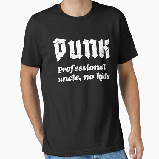 Punk. Professional Uncle No Kids Punk Rock Design Essential T-Shirt for Sale by justjonboy