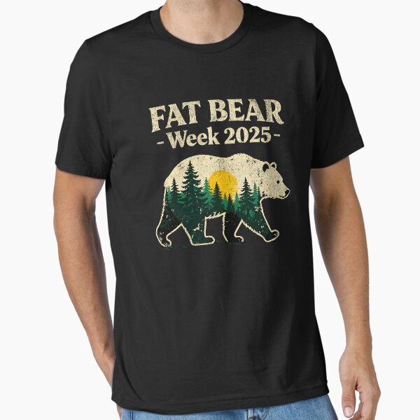 Fat Bear Week 2025 – Katmai Wild Animal Vintage Nature Lover Design Essential T-Shirt for Sale by karkoub
